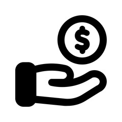 savings glyph icon