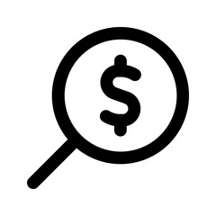 search money glyph icon