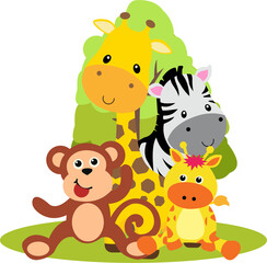 Group Of Wild Animals