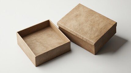 eco-friendly packaging box with natural textures