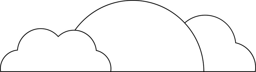 moon cloud loy kratong festival outline