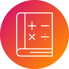 Math Book Vector Icon Design