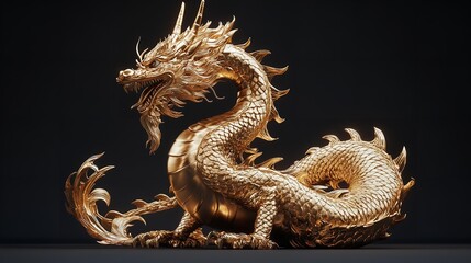 Obraz premium chinese dragon statue, chinese new year