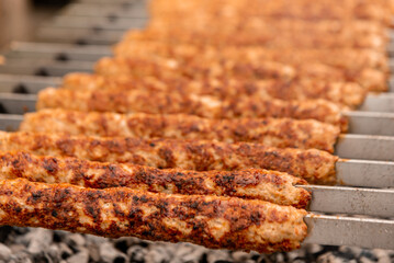 shish kebab on the grill