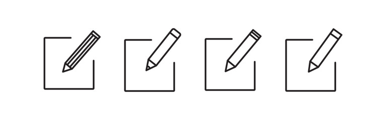 Edit icon vector isolated on white background. Pencil icon. sign up Icon vector. edit text