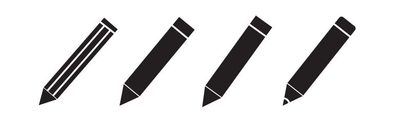 Pencil icons set. Pencil vector icon