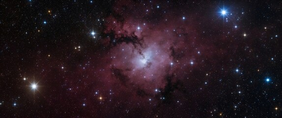 Obraz premium A starry sky with cosmic dust and a nebula