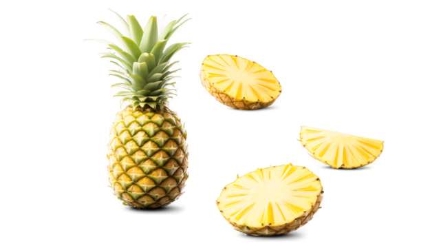 pineapple png, Set of fresh green lettuce, leaves isolated on a clean PNG background, featuring a variety of crisp and vibrant salad greens. Ideal for use in culinary presentations, healthy eating rec