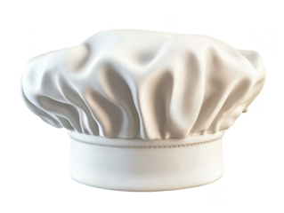 White chef hat isolated transparent background