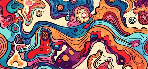 Abstract Swirls and Shapes