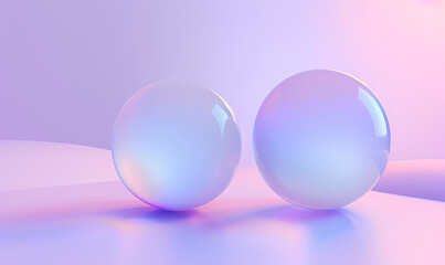 Obraz premium glass sphere on a blue background