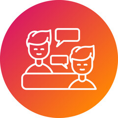 Job Interview Vector Icon Design