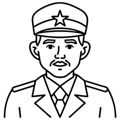 VeteransDay line art vector white background