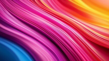 Naklejka premium A striking abstract pattern formed by sweeping acrylic paint strokes in a vibrant, colorful background