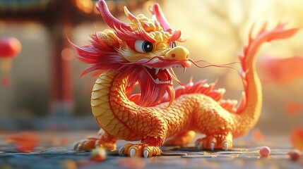 Naklejka premium Mystical Dragon