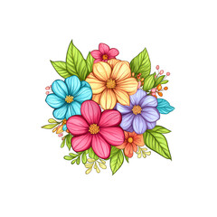 Hand-Painted Flower Arrangement