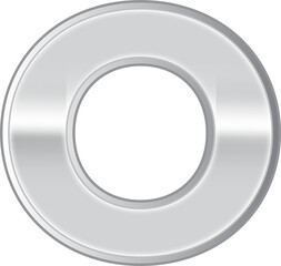 Fototapeta premium Silver Steel Alphabet Elegance