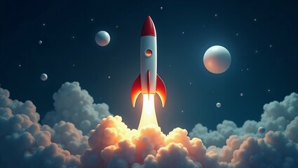 Rocket Launch into Space