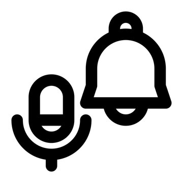 recommend clip art: notification, podcast, podcasting, alert, bell outline icon