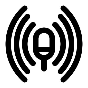 recommend clip art: stereo, audio, podcast, microphone, voice outline icon