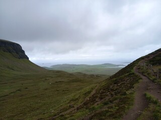 Quiraing walk Ilse of Skye Schotland Green holiday