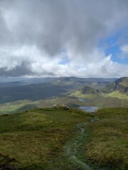 Quiraing walk Ilse of Skye Schotland Green holiday