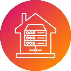 Data House Vector Icon Design