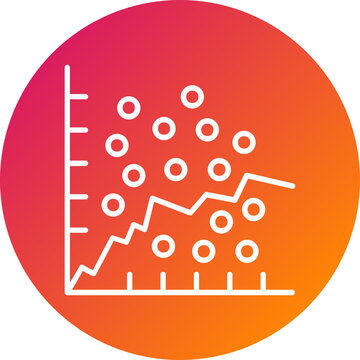 Scatter Graph Vector Icon Design