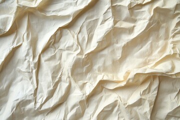 Obraz premium Close-up of a Crumpled, Light Beige Tissue Paper
