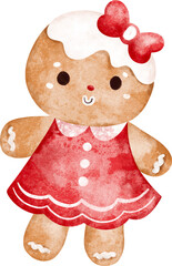 Watercolor Christmas Cookie