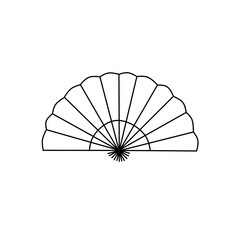 handheld fan line icon © metdi