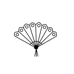 handheld fan line icon