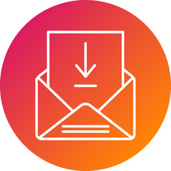 Inbox Vector Icon Design