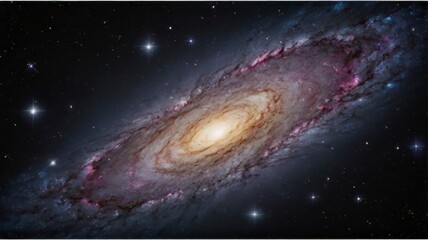 Naklejka premium Galaxy isolated on white background or transparent PNG.