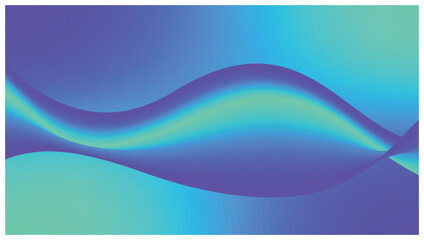 Obraz premium Abstract background with 3D flowing blue and green gradient wave for websites, banners, or social media posts design