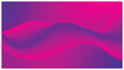 Abstract empty background with smooth and elegant wave shape in blue and pink gradient colors