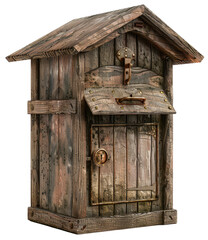 old mail box isolated on transparent background