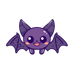 Cartoon bat kawaii character