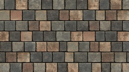 Obraz premium Rustic brick wall texture in earth tones