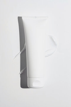 Black Cosmetic Tube Mockup on White Background
