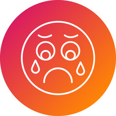 Obraz premium Sad Vector Icon Design