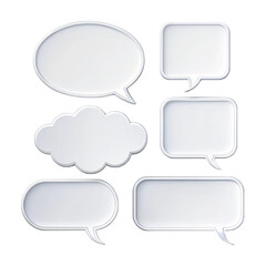 Fototapeta premium set of speech bubbles 6, speech, bubble, talk, set, cloud, icon, vector, chat, balloon, dialog, sign, communication, speak, illustration, message, design, comic, text, bubbles, cartoon, think, shape, 