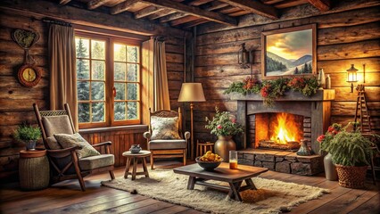 flaky rustic elegance, warm vintage nostalgia
