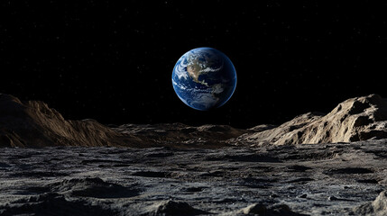 moon over the earth