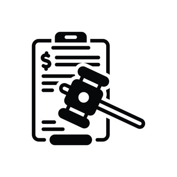 Black solid icon for penalty