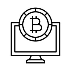 bitcoin line icon
