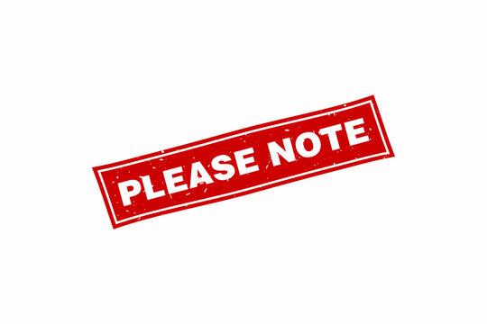 Please note red square grunge stamp, vector illustration