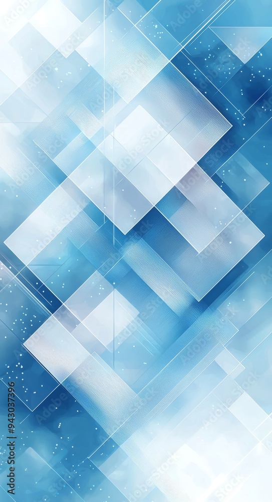 Canvas Prints modern technology abstract background with light blue squares and white lines