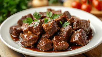 : Include some of the vegetables used in the braise, like carrots, onions, and bell peppers, if applicable. 