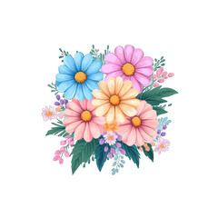 Hand-Painted Flower Arrangement